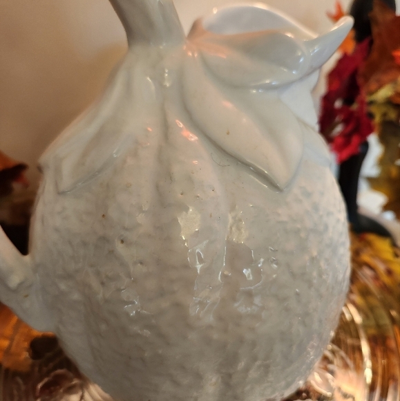 Vintage Italian Lemon-Shaped Ceramic Pitcher - Cabbageware Style 🍋🍋 Italy - Picture 8 of 9